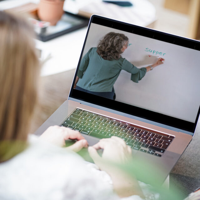 Lead to Read literacy coach provides instruction to a teacher online.