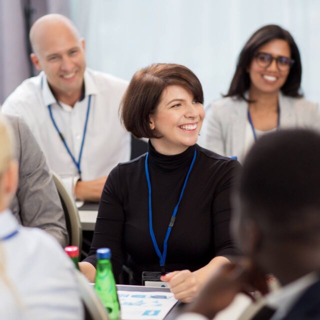 instructor working with adult learners