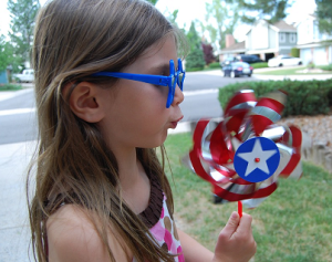 little girl with pinwheel